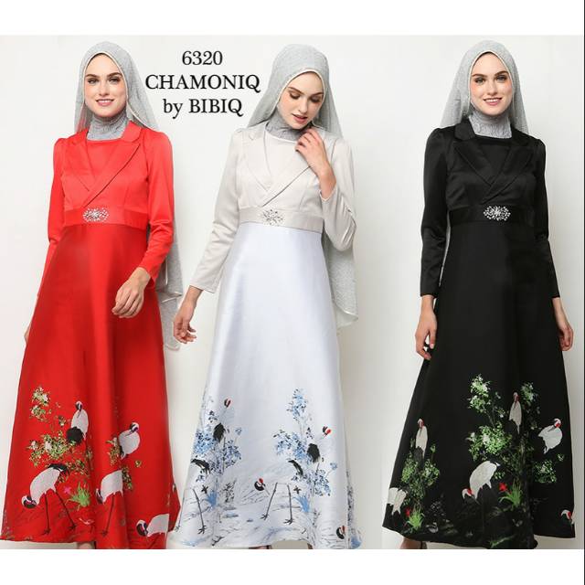 BIBIQ 6320 BIBIQ FASHION Wanita Maxidress Baju Gamis Mewah Gamis Pesta Gamis Bibiq Terbaru