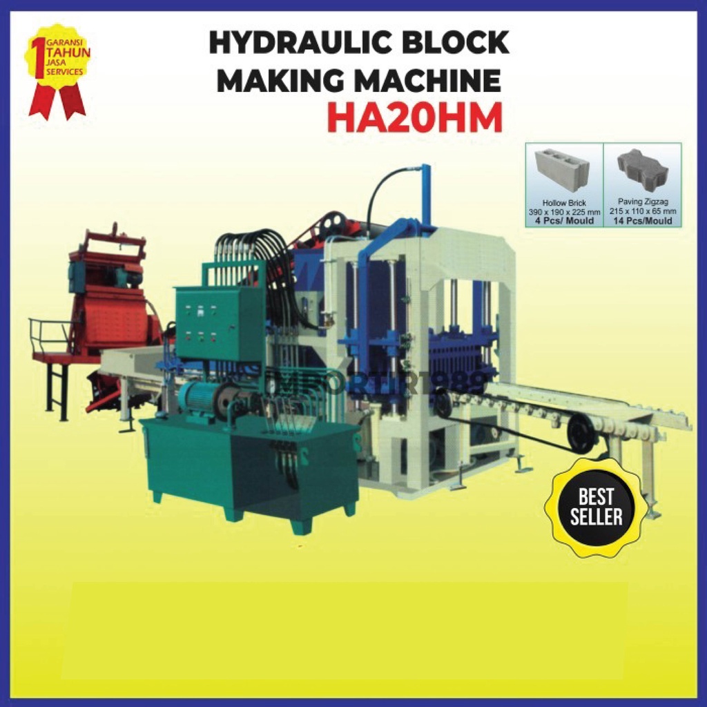 Mesin Cetak Batako Paving Blocks Hydraulic Machines Pembuat Paving Blok Cetak Batako AKS - HA20HM