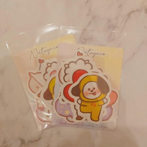 

5pcs Aesthetic Handmade BT21 Stickers Vocal Line | Die cut | Decoration Planner Journal Notes