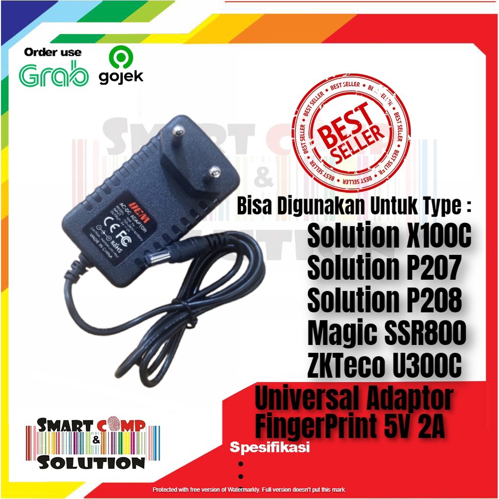 Adaptor Mesin Absensi / adaptor Fingerprint 5V 2A - 5volt 2amper