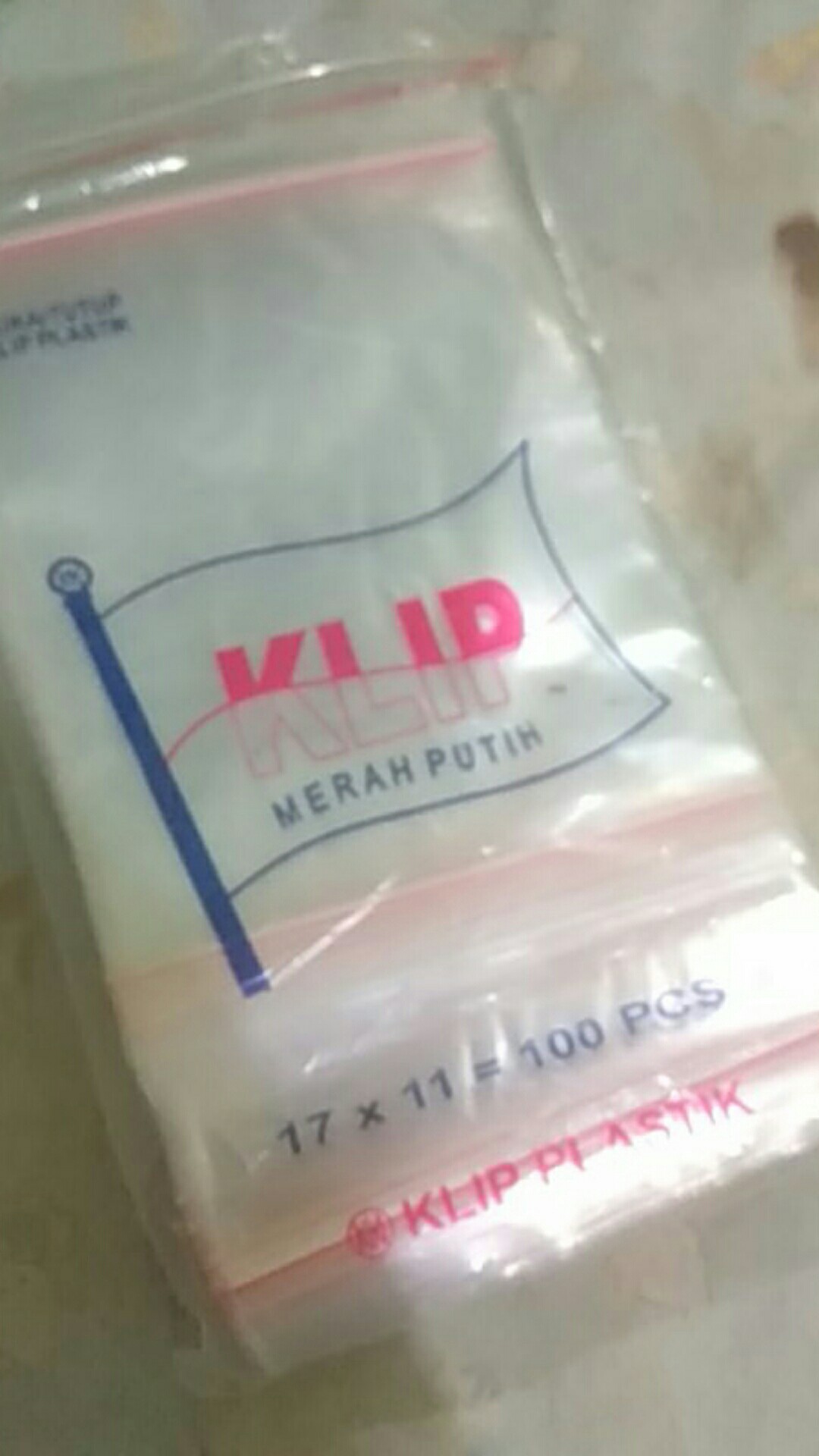 Plastik Klip 11x17 / Zipplock (isi 100 Pcs)