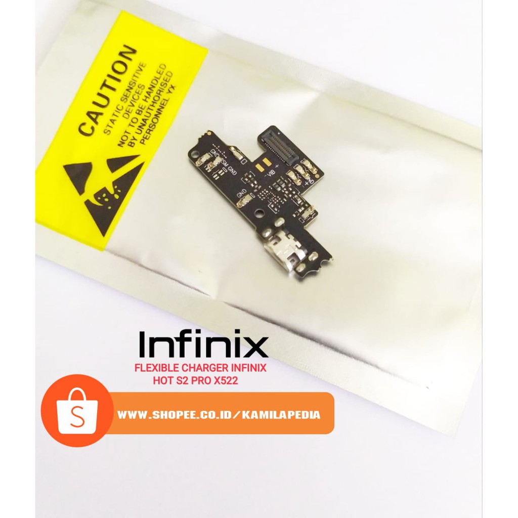 Flexible Charger Infinix Hot S2 Pro X522 Fullset + Mic / Flexible Infinix Hot S2 Pro Cas + Mic