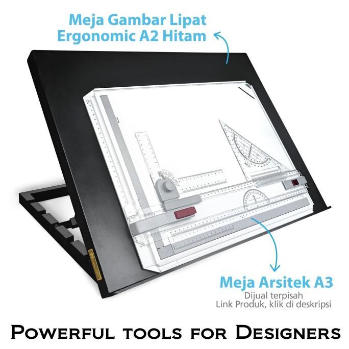 

PERALATAN MELUKIS MEJA GAMBAR LIPAT A2 ERGONOMIC ADJUSTABLE HITAM ALAT LUKIS