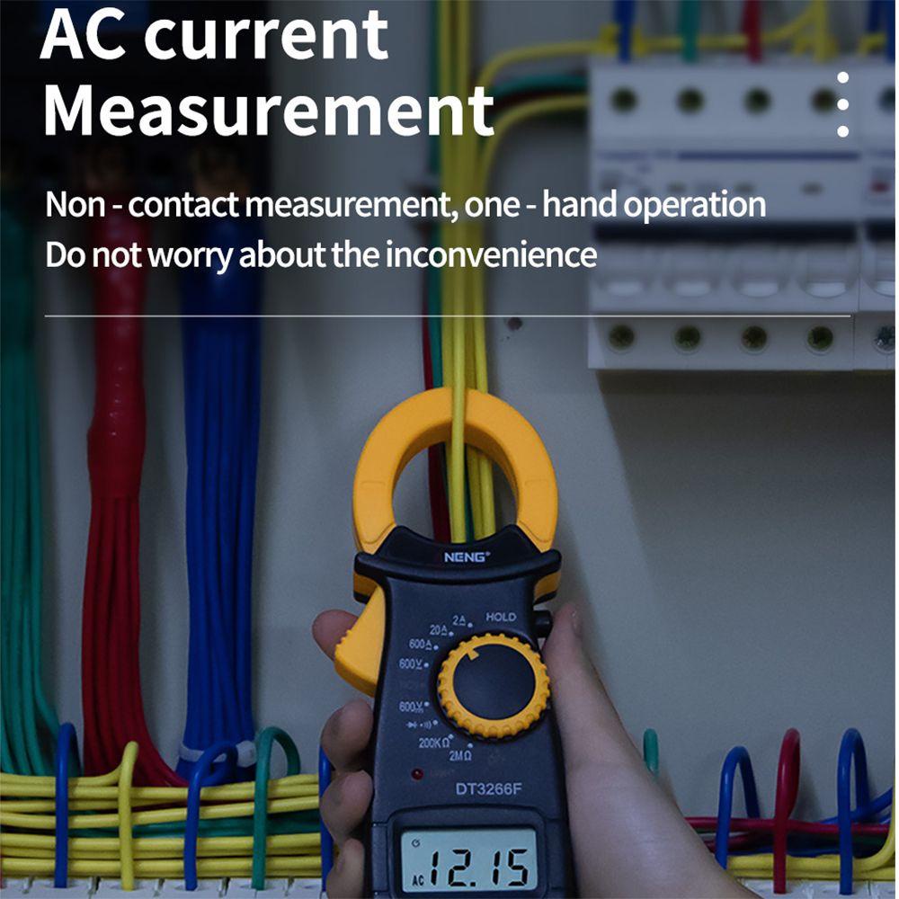 POPULAR Populer Digital Clamp Meter Presisi Tinggi Dengan Buzzer AC/DC Tegangan NCV Resistance Diode Tester Tester Arus Listrik Tester