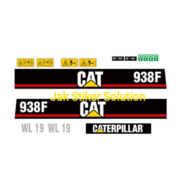 

Stiker Wheel Loader Caterpillar Cat 938F Sticker Alat Berat