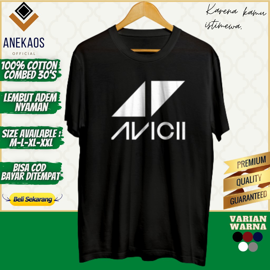 Kaos Musik Avicii Kaos Dj Baju Musik Kaos Distro Pria Premium Baju Distro Murah Atasan Kaos Terbaru