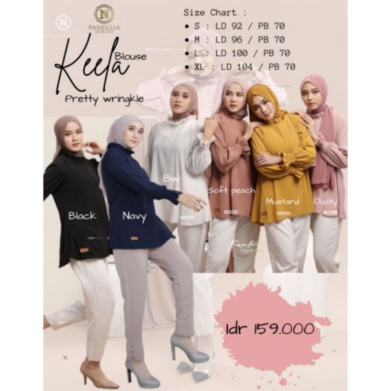 keela blouse by nadhera luxury || produk nadhera terlaris✓