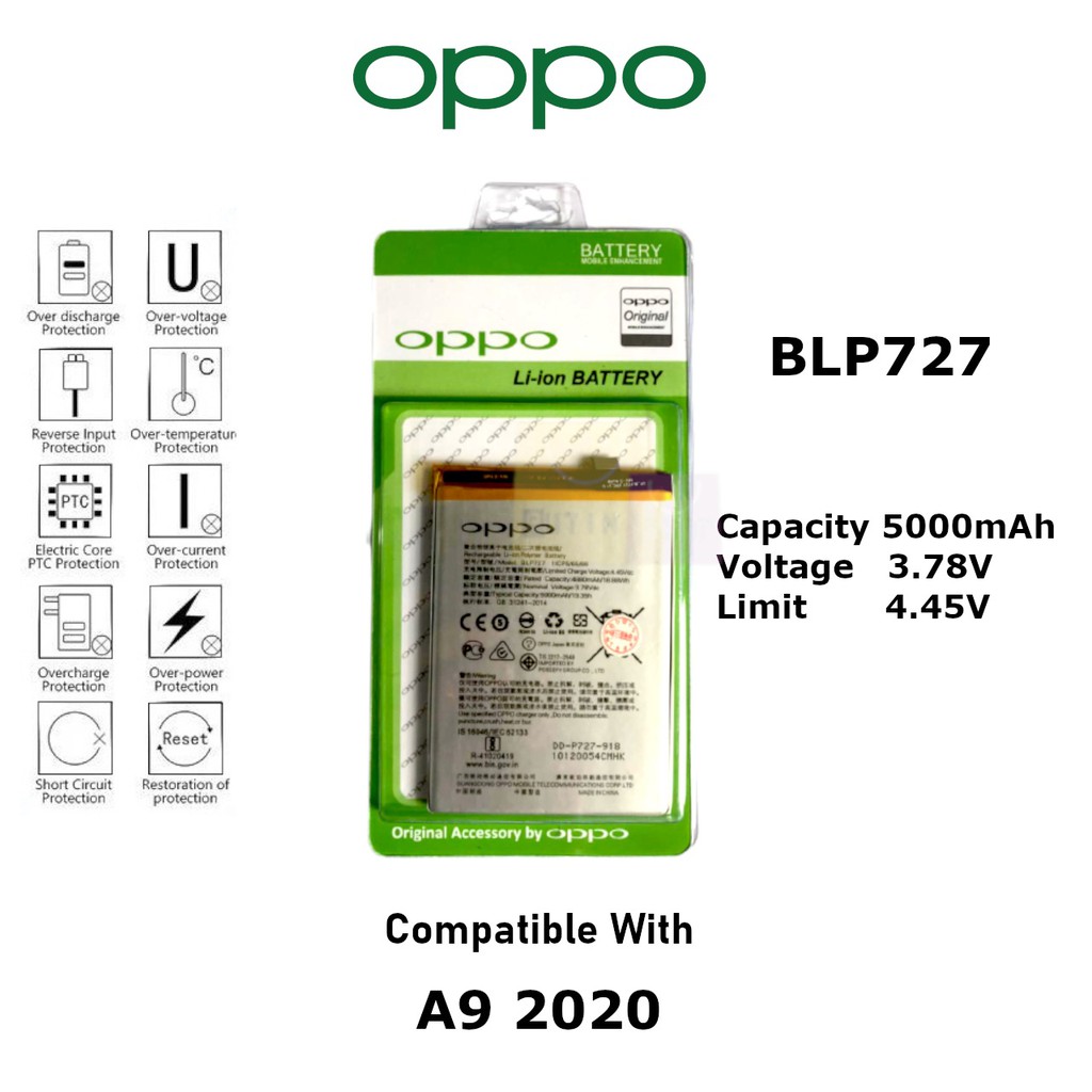 (P) Batre Battery Baterai Original Oppo BLP727 / A9 2020