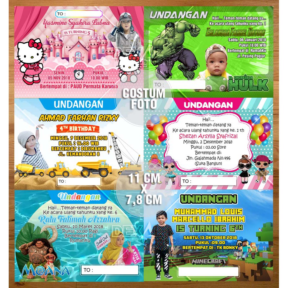 Undangan Ulang Tahun Undangan Ultah Frozen Hello Kity