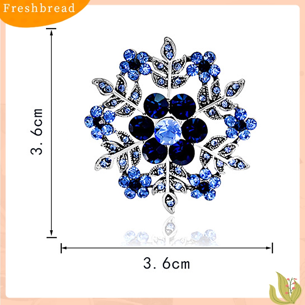 Terlaris Fashion Women Snowflake Floral Circle Rhinestone Brooch Pin Christmas Jewelry