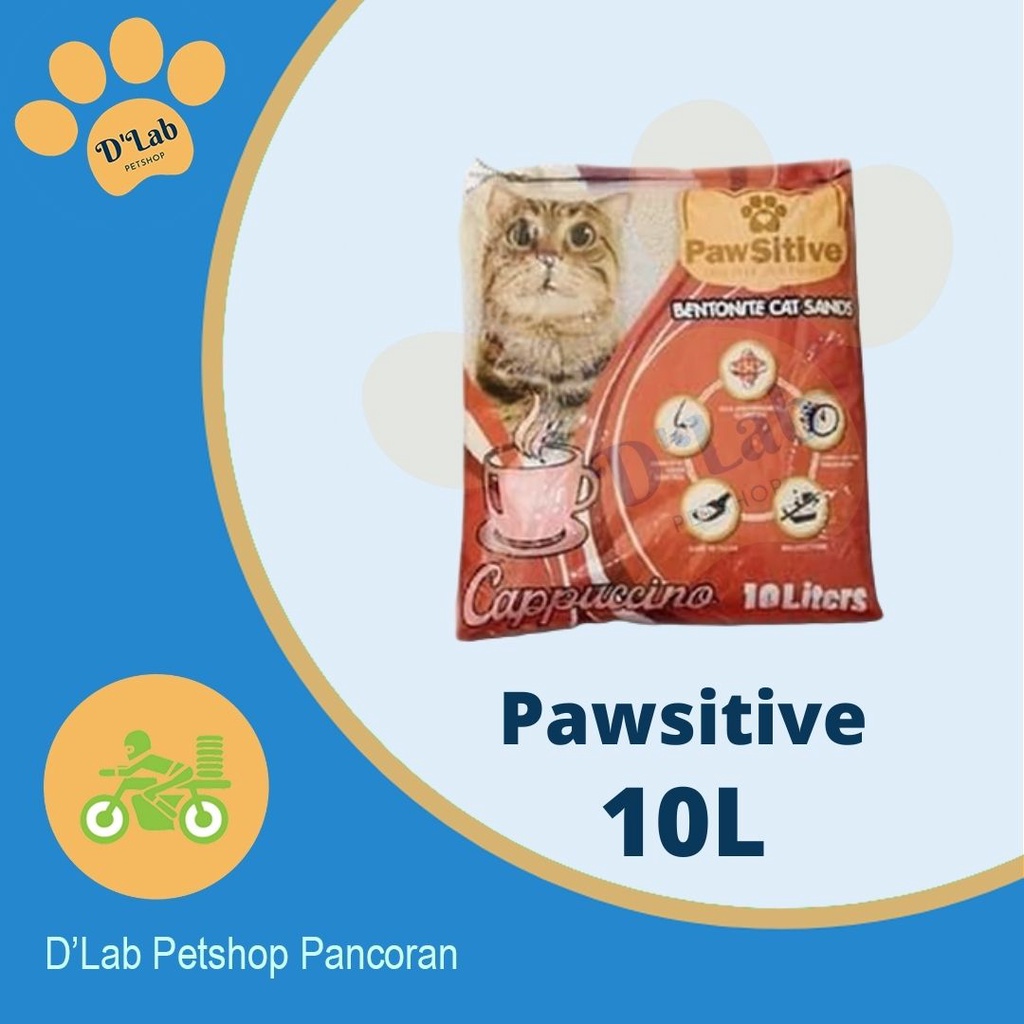 10L PAWSITIVE Pasir Kucing Gumpal Wangi Catsand 10 L