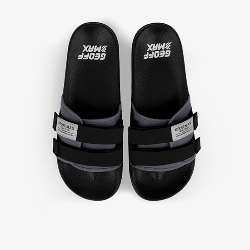 Sandal Geoff Max Official - Freddo Grey Black | Slippers | Sandal pria