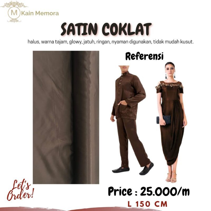 Kain Memora Kain Satin Polos Bahan Lembut dan Jatuh Lebar 150 cm Murah Banget