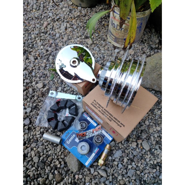 Teromol original Tromol RX king finising bubut gilap curtel tutup krom set