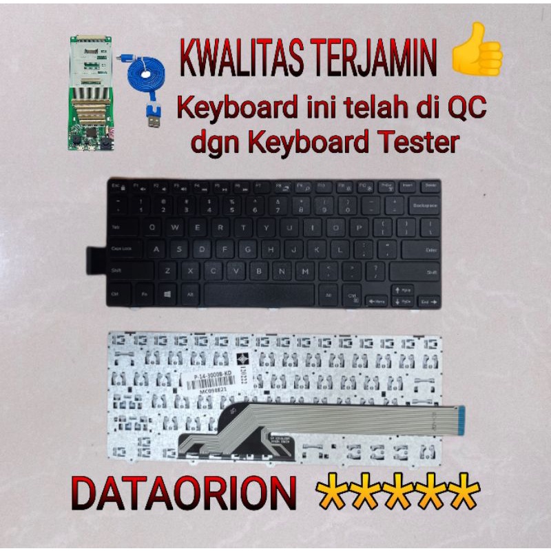 Keyboard dell inspiron 14-3000 3441 3442 3443 3451 3452 3458 3447 3446 series hitam