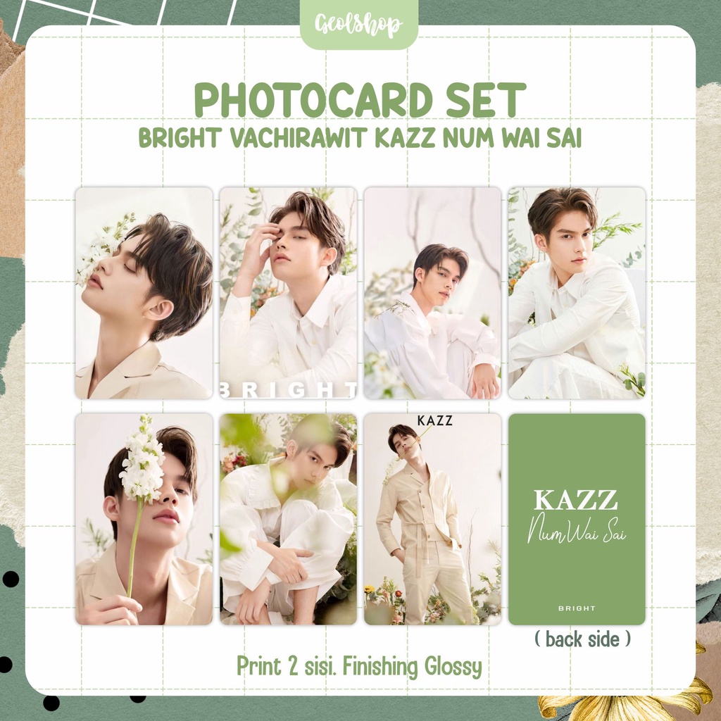 PHOTOCARD SET | BRIGHT METAWIN GULF | KAZZ NUM WAI SAI