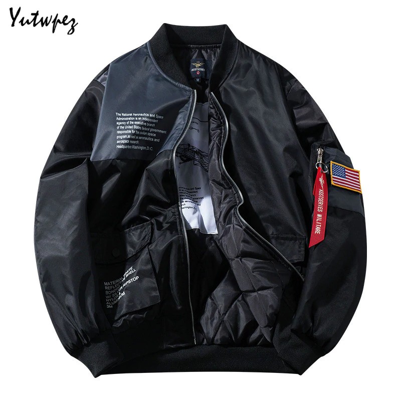 TERLARIS 2019 Autumn Men Bomber Flight Pilot Jacket Men Ma-1 Flight Jacket Pilot Air Force Male
