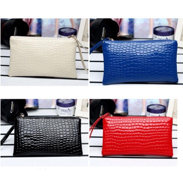 Dompet Wanita Import Motif Kulit / Dompet Kosmetik Pouch Serbaguna Fashion Murah / TV-110