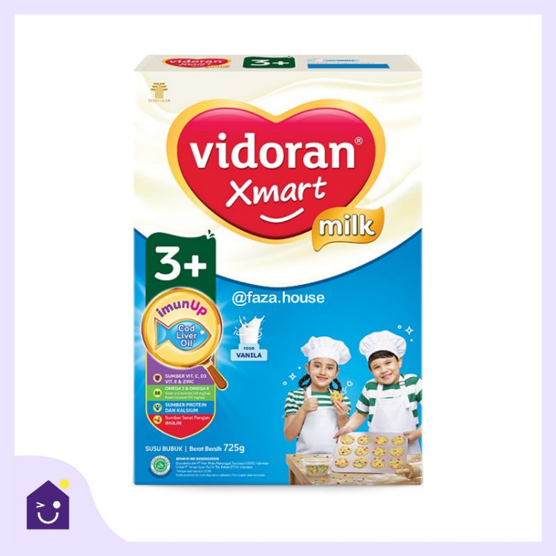 VIDORAN XMART 3+, 725GR, RASA VANILA & MADU, SUSU FORMULA VIDORAN XMART, VIDORAN XMART 3+, VIDORAN 3
