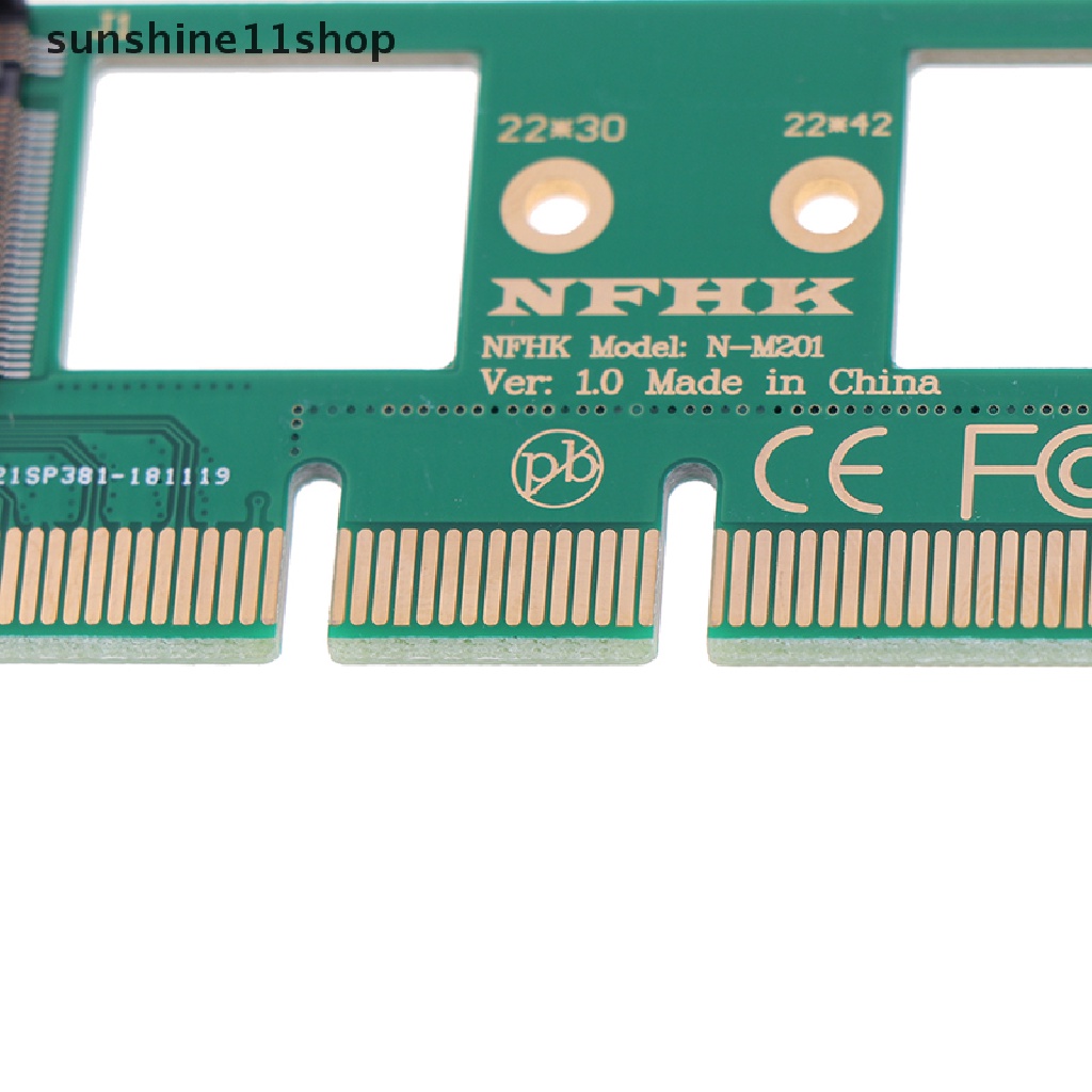 Sho Adaptor Konverter NVMe M.2 NGFF SSD Ke PCI-E express 3.0 16x x4