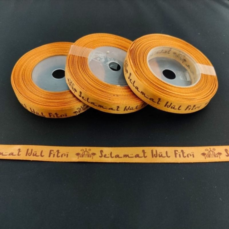

Pita gliter emas, perak, pita satin emas hias idul fitri (meteran)