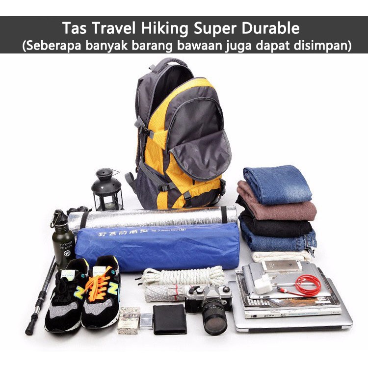 Mainland 45L Tas Gunung Hiking Climbing Travelling Backpack Tas Ransel Laptop WaterProof TRG02-A