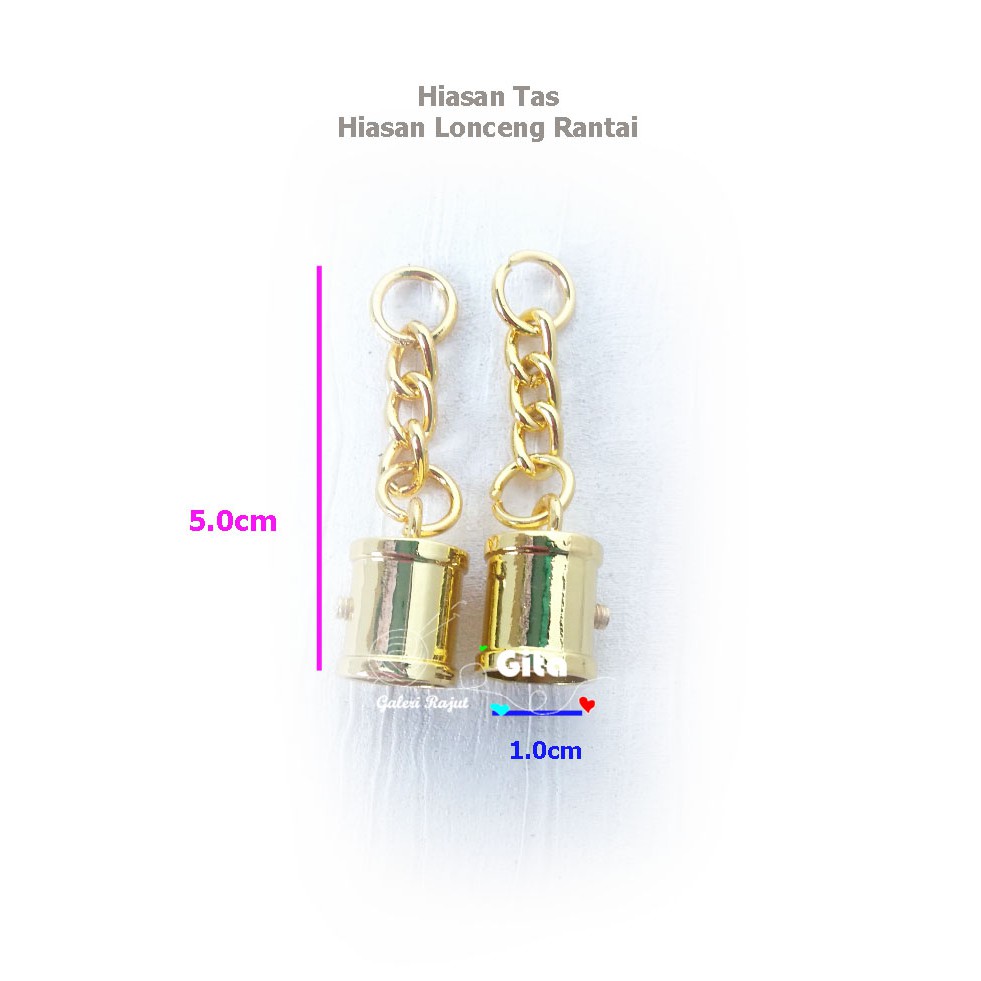 (2pcs) Hiasan Tas/Hiasan Lonceng Rantai/Lonceng Ring Tassel Impor