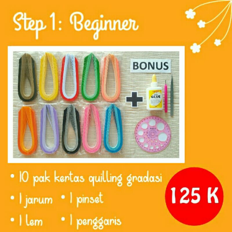 Paket Quilling Kit #STEP 1: BEGINNER#