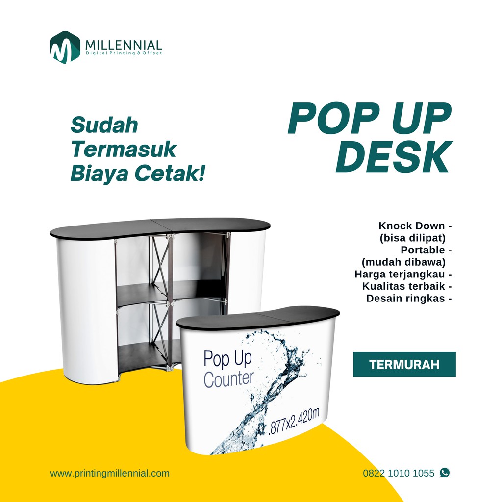 Jual Pop Up Desk Termurah Meja Promosi Meja Pameran Murah Meja