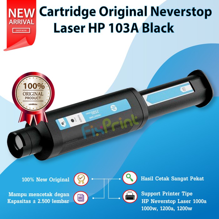 Cartridge Toner HP Original 103A W1103A Reload Kit Printer Laser Neverstop 1000a 1000w 1200a 1200w