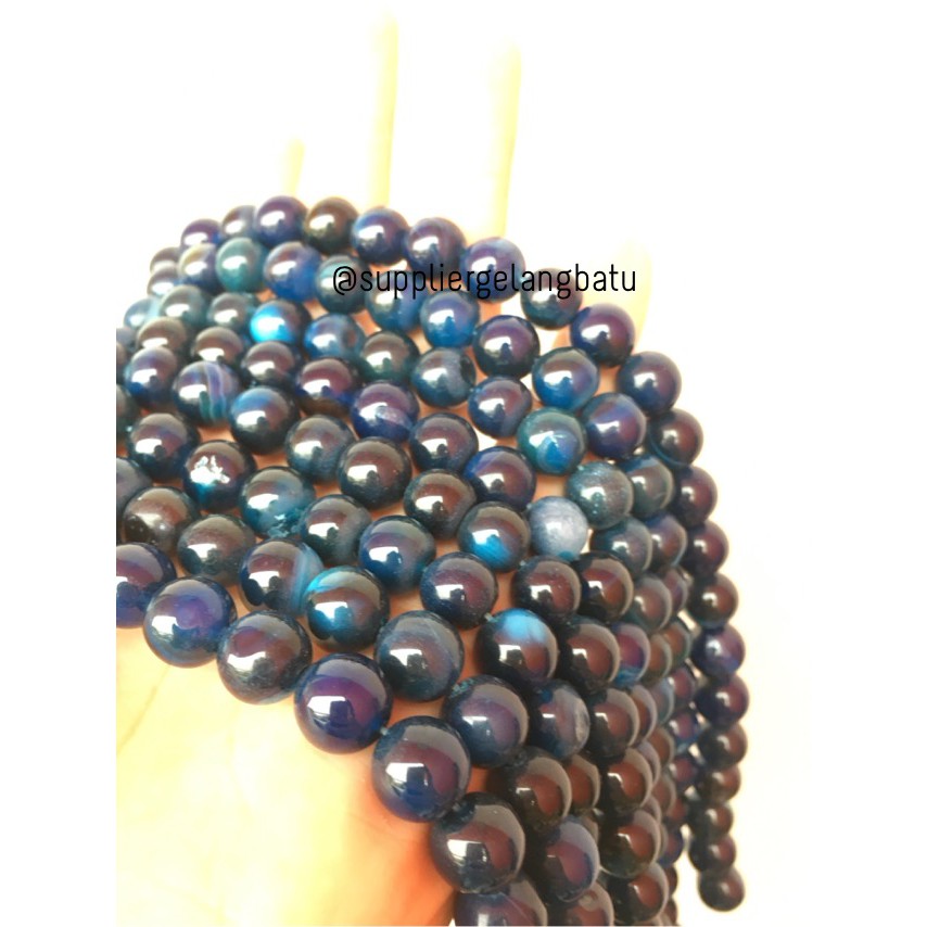 batu dyed carnelian biru batu perhiasan fashion 8mm beads findyka acc fashionita kerajinan crafting