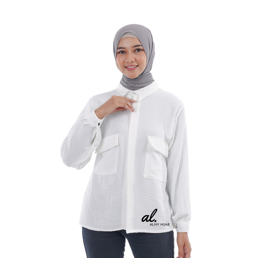 Alny Hijab - Kemeja Wanita Crinkle / Kemeja Crinkle Premium