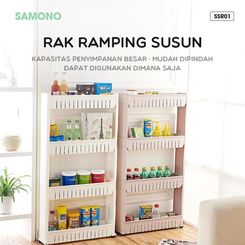 SAMONO Shelf SSR02 Storage Rack White 4 Susun