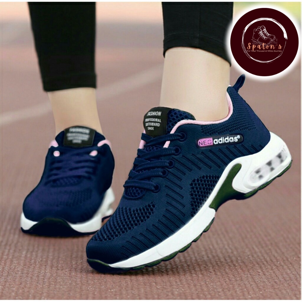 sepatu wanita sepatu sneakers wanita sepatu olahraga wanita sepatu cewek sepatu korean style sepatu cewe kekinian sepatu perempuan korea abu hitam putih pink sekolah siswi mahasiswi-3