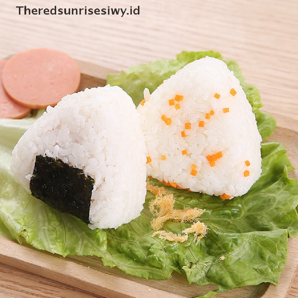 # Alat Rumah Tangga # 1 set / 3 Cetakan sushi Bentuk Segitiga DIY Untuk Dapur