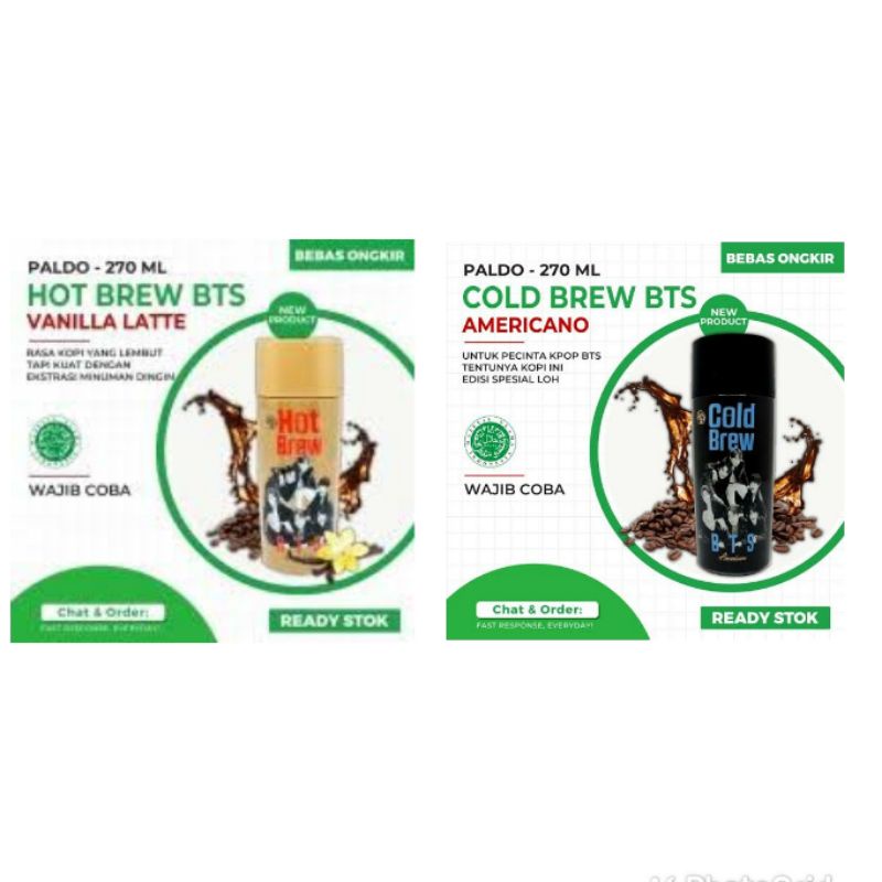 

Paldo BTS Cold Brew Americano & Hot Brew Vanilla 270ml