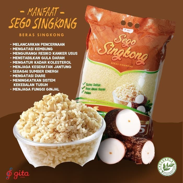 

978Eq10W Sego Singkong (Beras Singkong) 700G WQ12