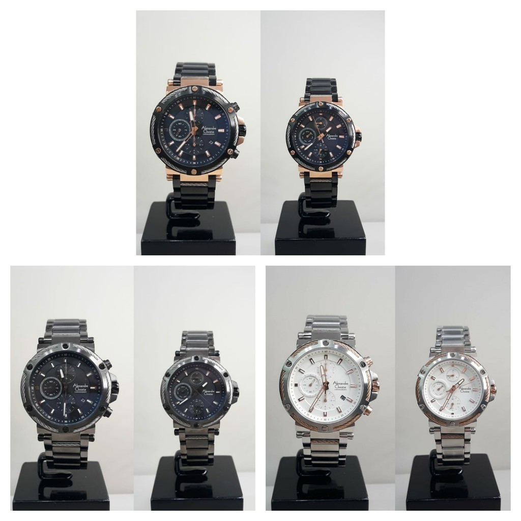 JAM TANGAN COUPLE ALEXANDRE CHRISTIE 6561 AC6561 STAINLESS STEEL ORIGINAL GARANSI 1 TAHUN
