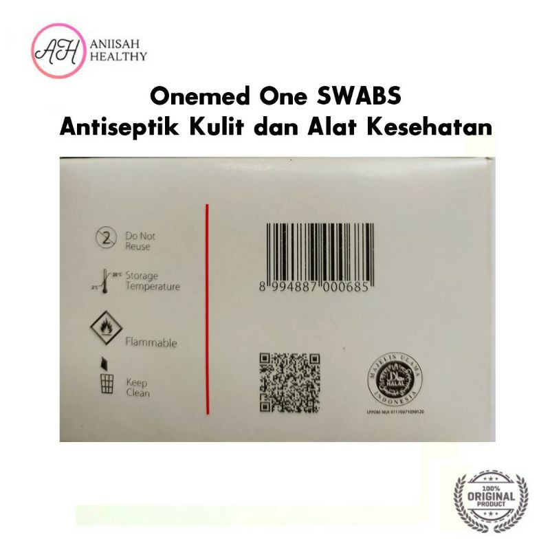 Tissue Alkohol &gt; Tissue Onemed &gt; Onemed SWABS &gt; Antiseptik Swabs