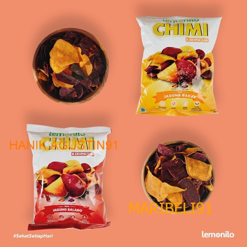 

Chimi lemonilo keripik ubi jagung balado 40gr non msg / Chimi Lemonilo / Lemonilo Cemilan Sehat MB91