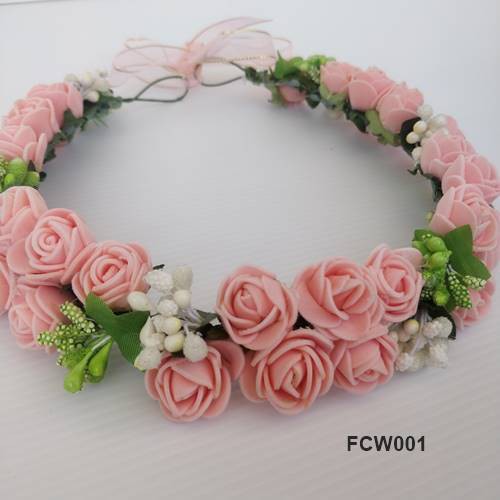 [BISA COD] HIASAN RAMBUT FLOWER CROWN MAHKOTA BUNGA AKSESORIS BRIDAL FCW001