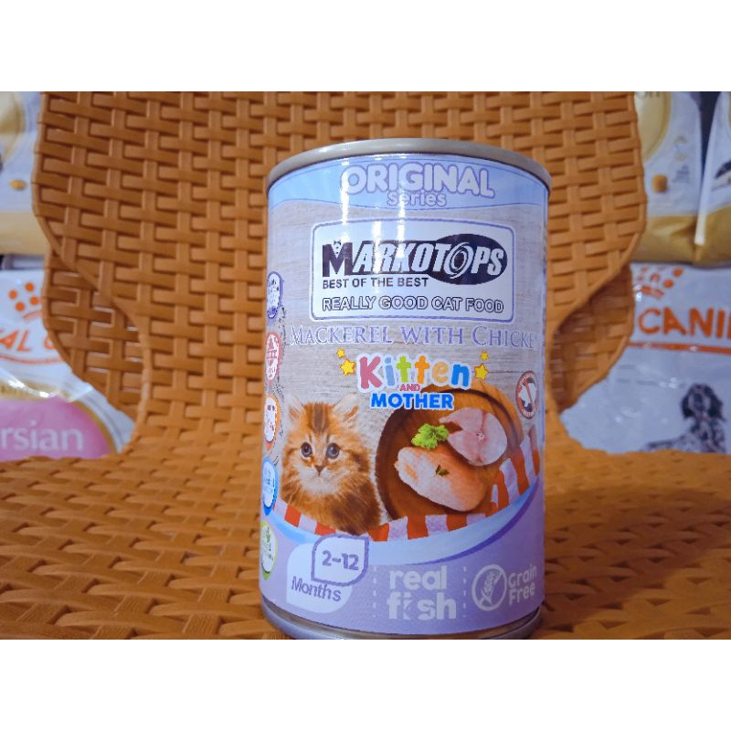 markotops makanan kucing 400gr mother and kitten mackarel with chiken