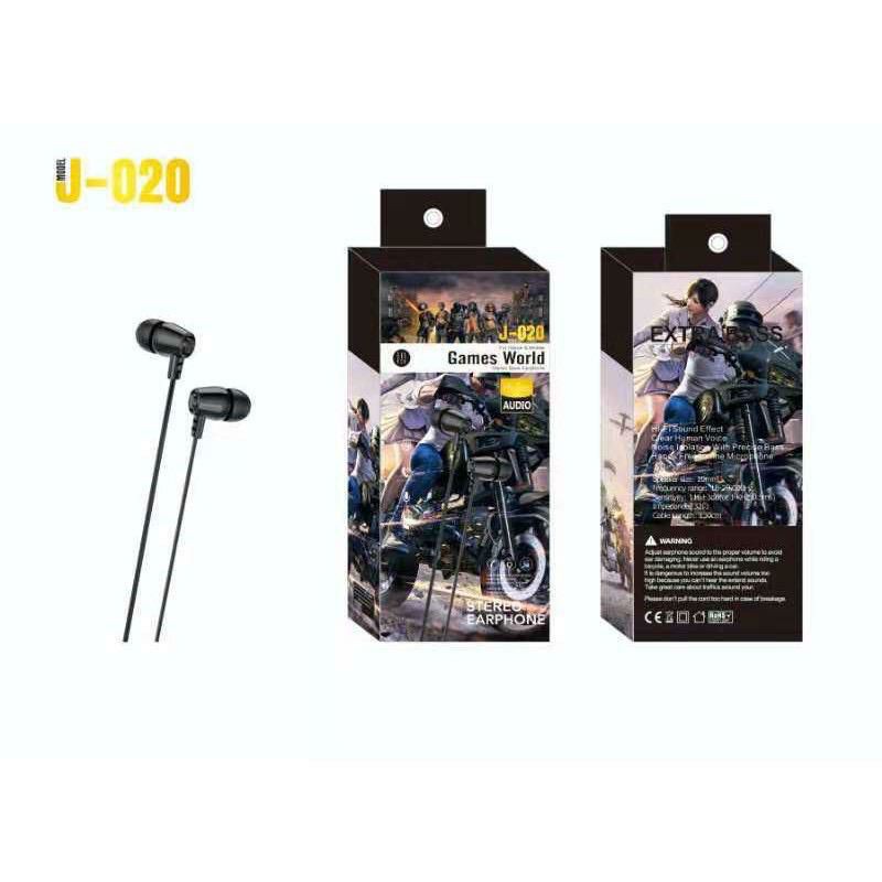 KZ_ Headset Handsfree Extra Bass Earphone J-020 For Game &amp; Mobile Games World