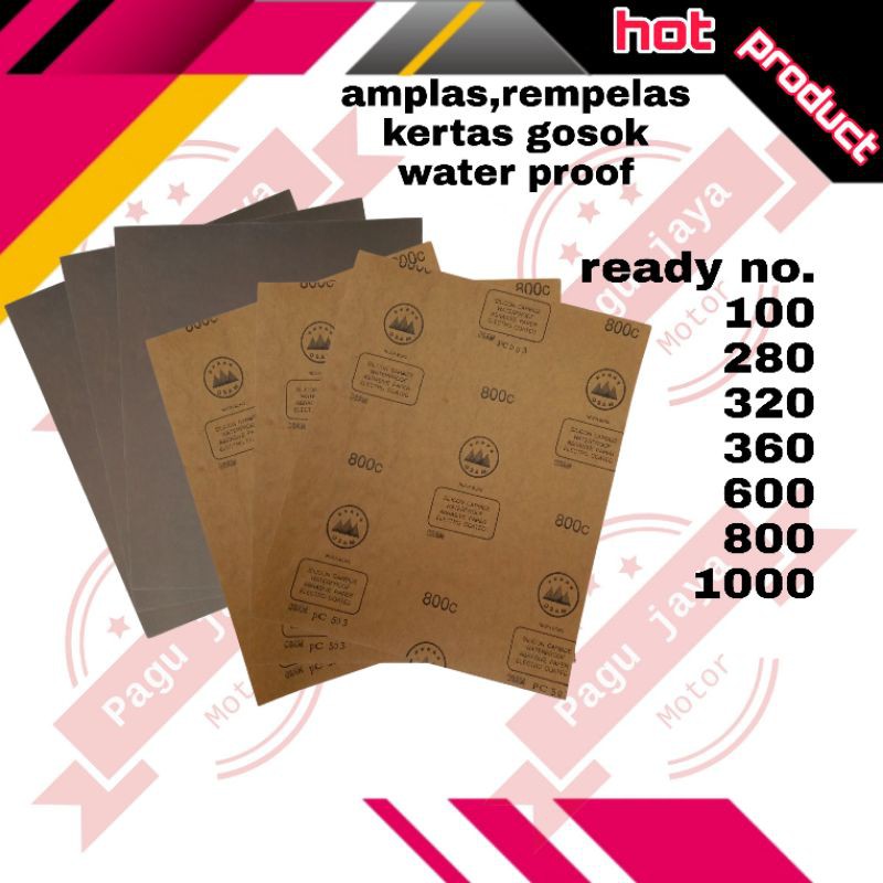 amplas kertas gosok water proof rempelas