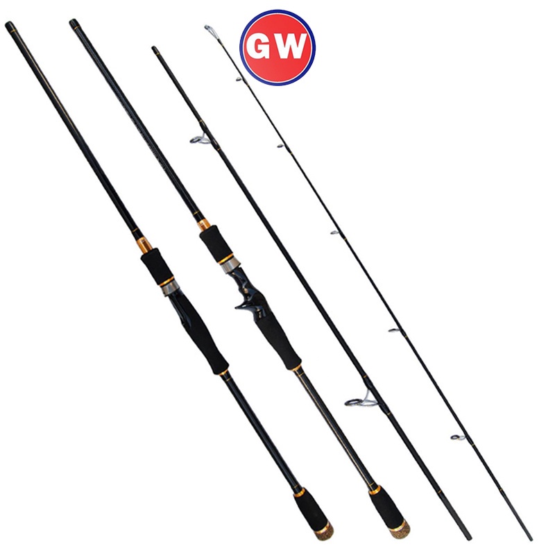 Joran Pancing 1.8m / 2.1m / 2.4m / 2.7m / 3.0m Ultra Ringan Bahan Carbon Steel Warna Hitam