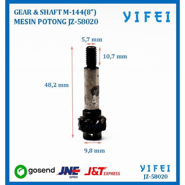 M-144 Gear &amp; Shaft Mesin Potong KM YIFEI-58020