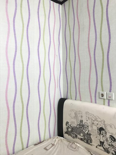 Homewallpaper - Wallpaper Sticker Dinding Motif Garis 3 Benang - Ukuran 45cm X 10 M
