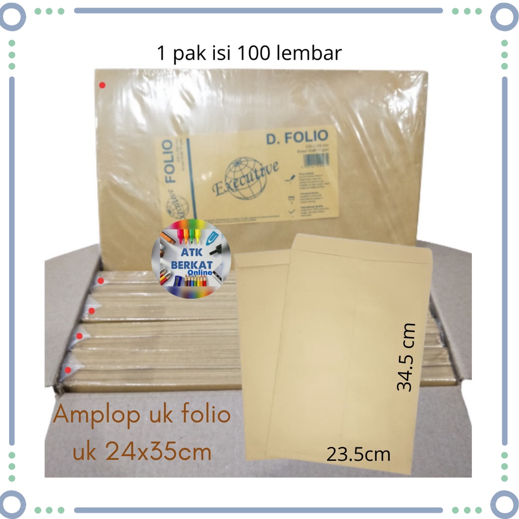 

Amplop Coklat Folio