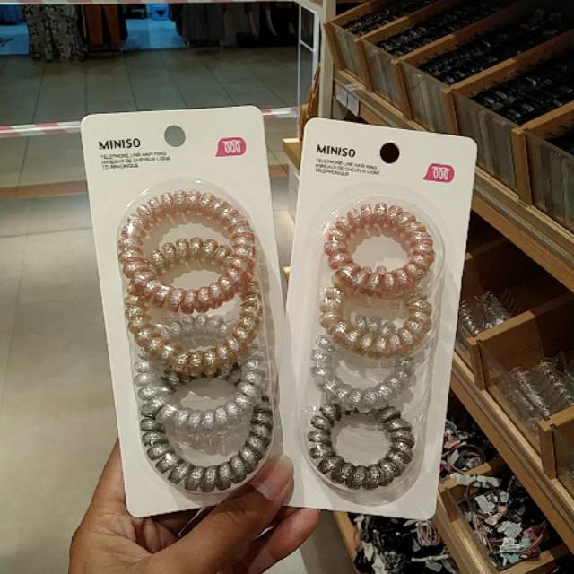 Spiral hair tie 4pcs miniso