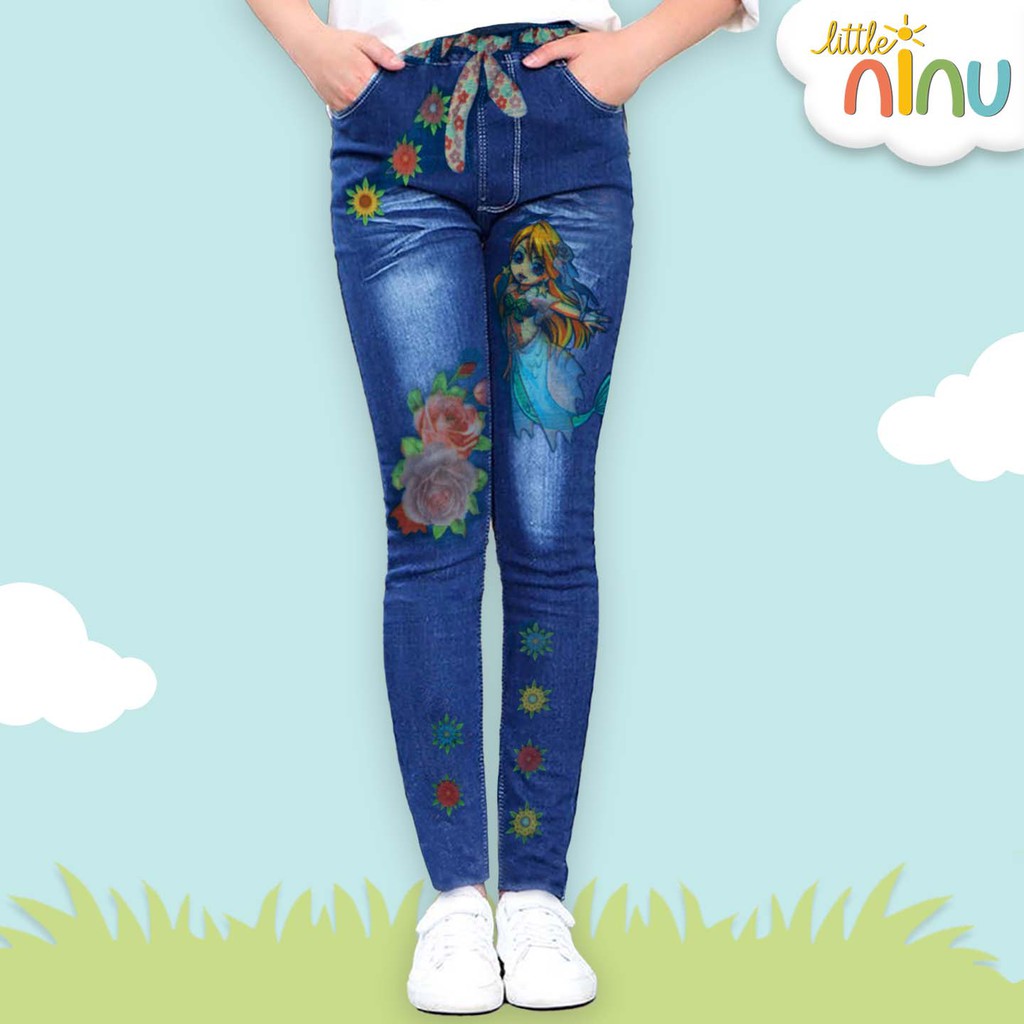 Legging Anak Motif Jeans Little Ninu